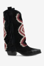 BOTA CON FLECOS Negro