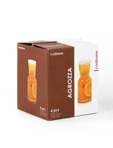 SET 4 DECANTERS AGROZZA 410ML EN CAJA DE REGALO SET 4 DECANTERS AGROZZA 410ML EN CAJA DE REGALO
