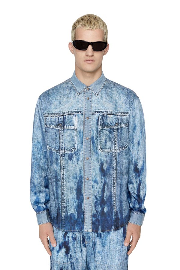 Camisa Unisex S-Gilly Shirt Blue Denim