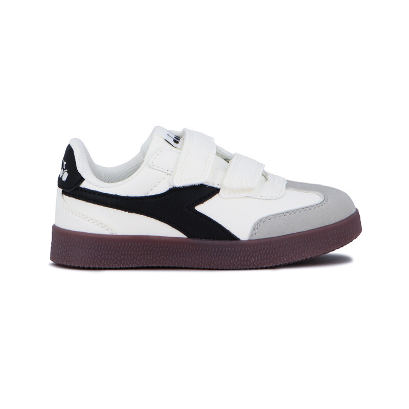 Diadora Bamtelo Pu Lifestyle Niños/ Blanco-negro Blanco-negro