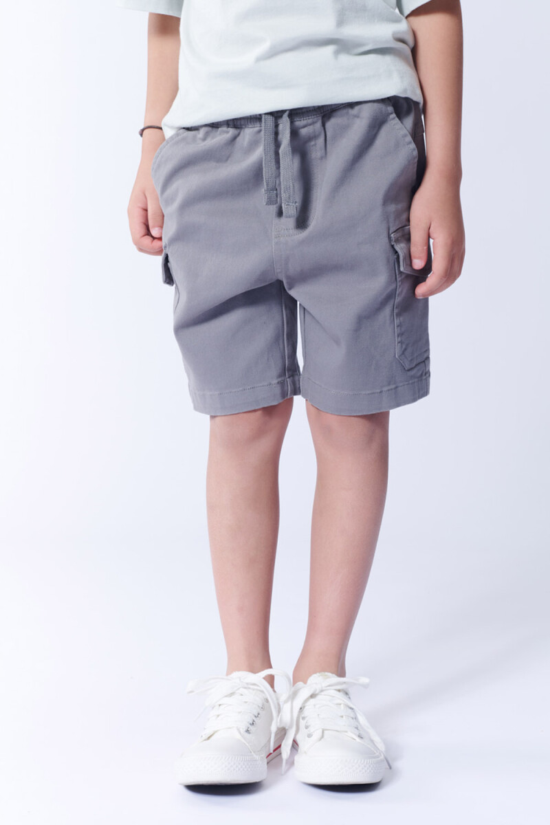 Bermuda cargo bolsillo Gris