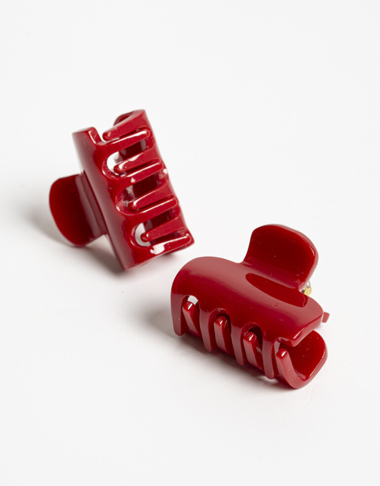 Broches Sets Acrilico Set De Mini Broches Glossy - Rojo Medio