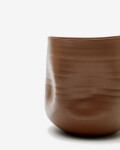 Jarrón Macarelleta de cerámica marrón oscuro Ø 21 cm Ø 21 cm