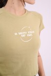 Remera estampada Verde militar