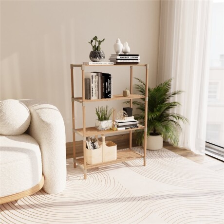 Estantería 4 Niveles 116X65X30Cm Madera Universo Binario NATURAL