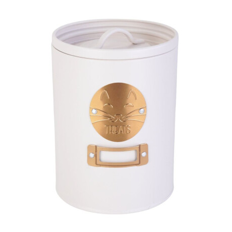 Lata para comida de gatos Beige con Dorado Lata para comida de gatos Beige con Dorado