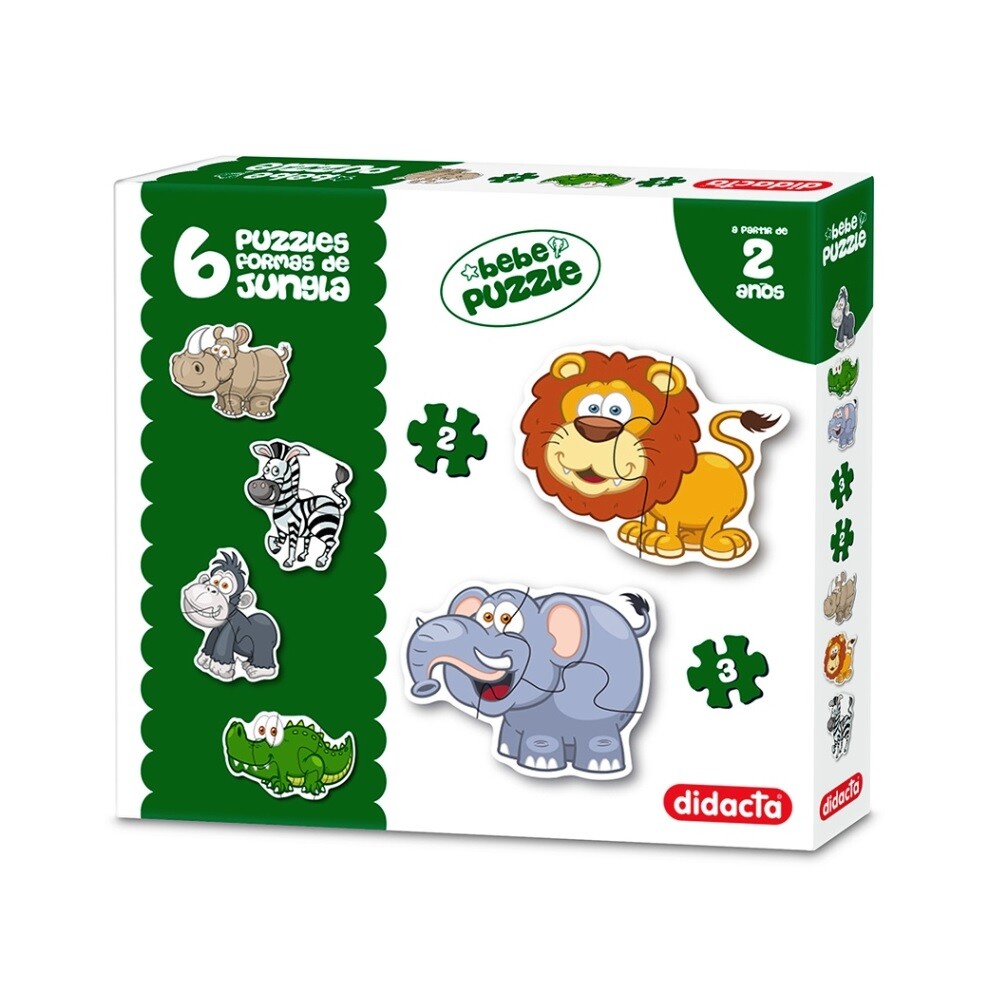 Puzzle Formas Jungla X 6 PUZZLES FORMAS JUNGLA X 6