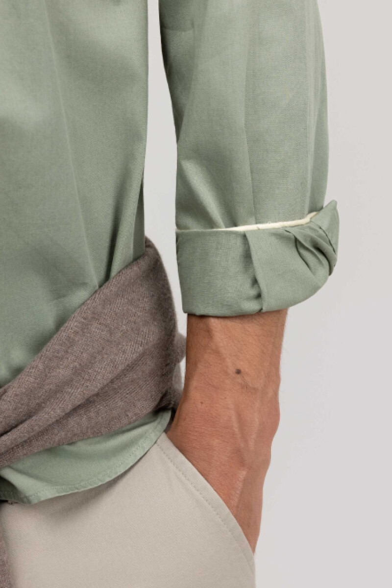 Camisa Garment Dyed Verde