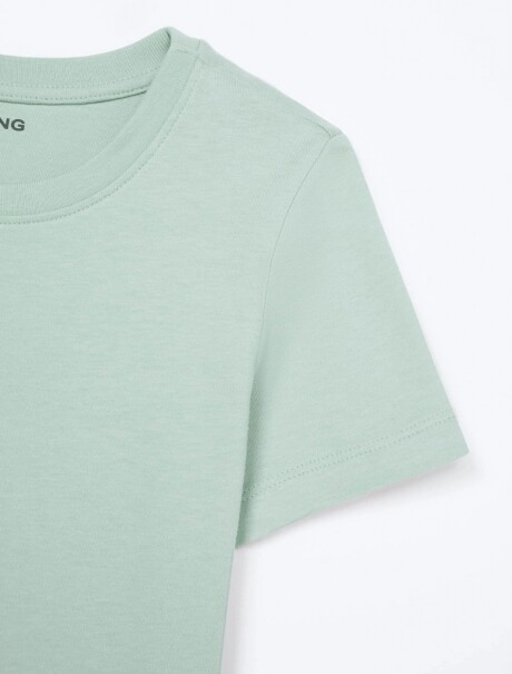CAMISETA BÁSICA INFANTIL VERDE