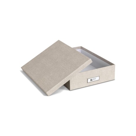 CAJA ORG C/TAPA PAPEL NATURAL-BEIGE OSKAR