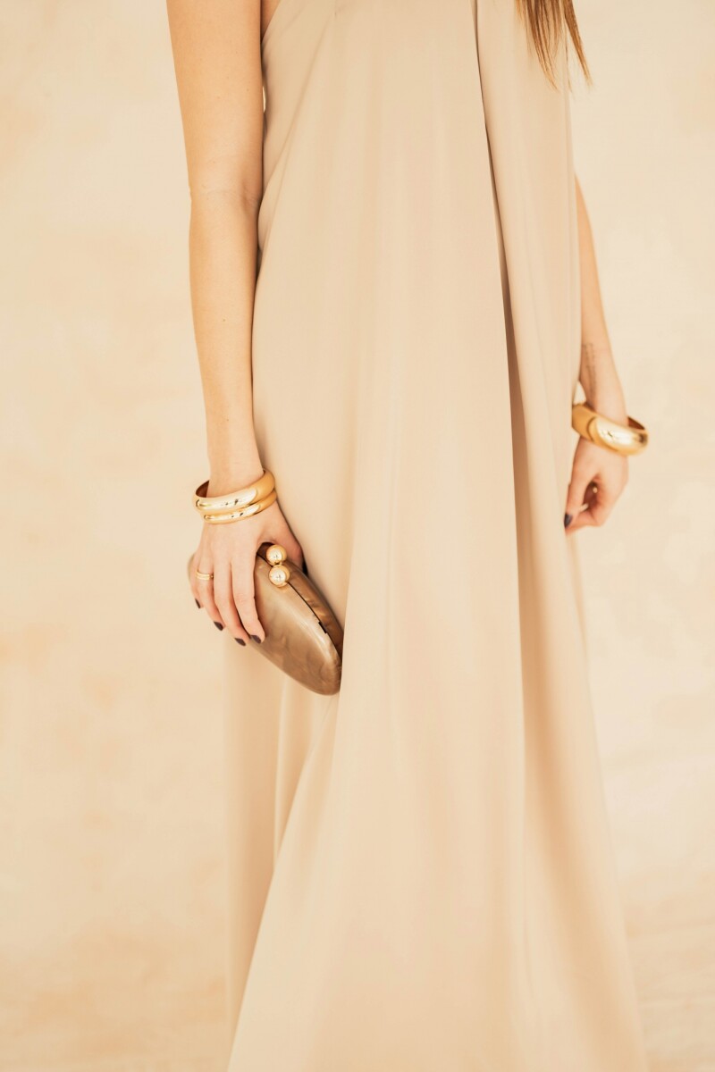 VESTIDO PALMA MAXI CHAMPAGNE VESTIDO PALMA MAXI CHAMPAGNE