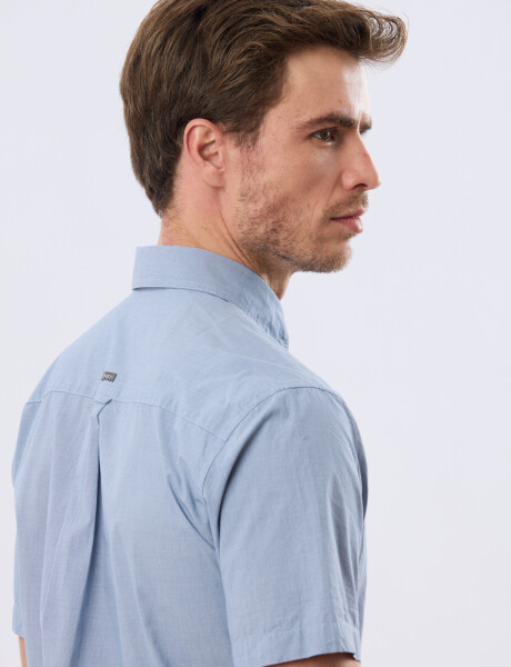 CAMISA CUADROS ALGODÓN Azul