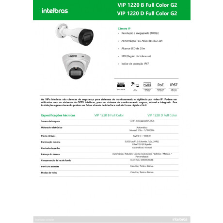 CAMARA DE SEGURIDAD DOMO1080P VIP 1220 FULL COLOR INTELBRAS 5413