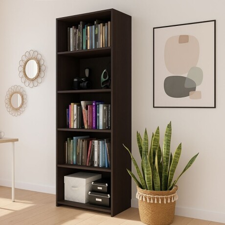 Biblioteca 5 estantes Tabaco