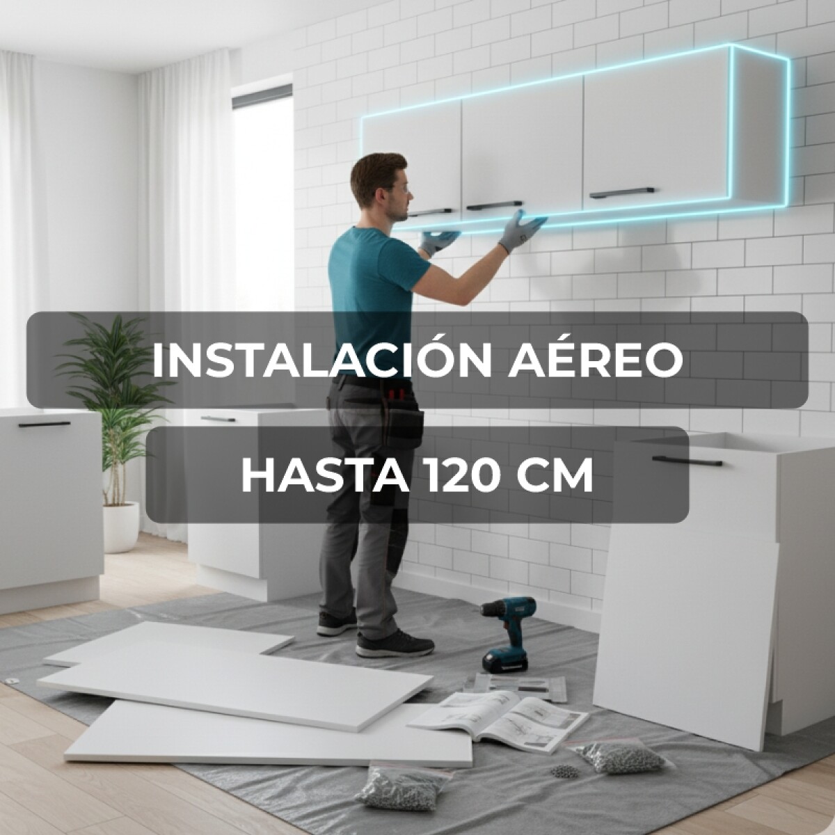INSTALACIÓN AÉREO HASTA 120 CM | Servicio - Instalación 