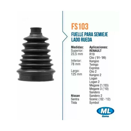 FUELLE RENAULT L-RUEDA MEGANE R19 MONZA LIFFAN 320/ 520 ML FUELLE RENAULT L-RUEDA MEGANE R19 MONZA LIFFAN 320/ 520 ML