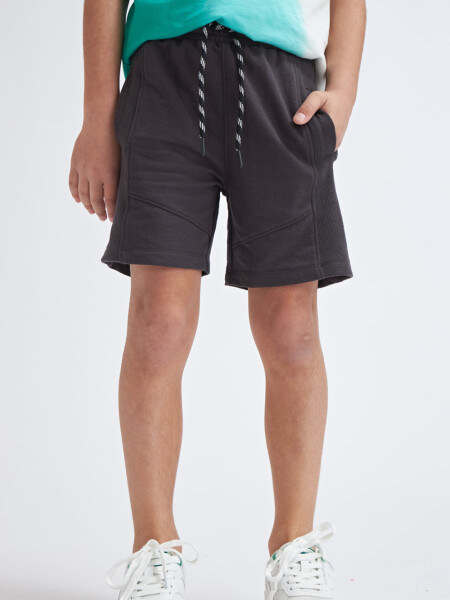 Bermuda deportiva liviana cordón Negro