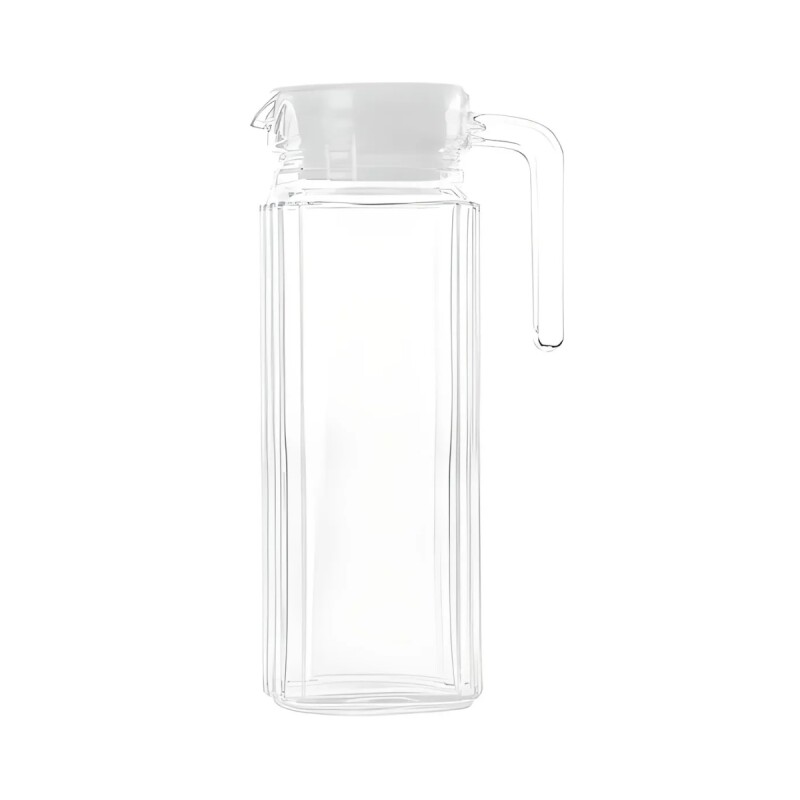 Jarra de vidrio con tapa plástica 1000ml TRANSPARENTE
