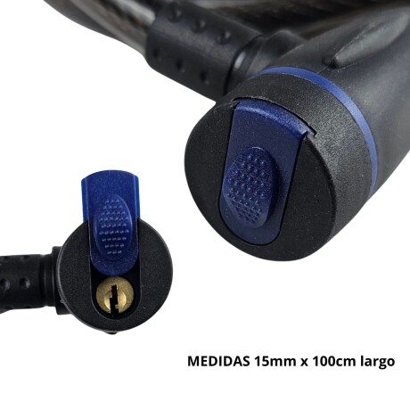 Linga Candado para Bici Moto Forrada 2 llaves Negro