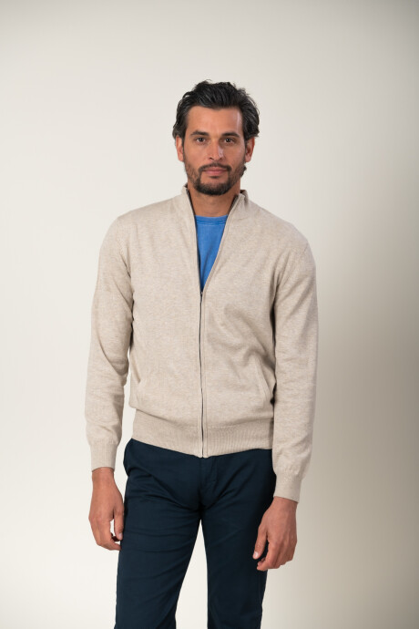 Sweater Full Zip Beige