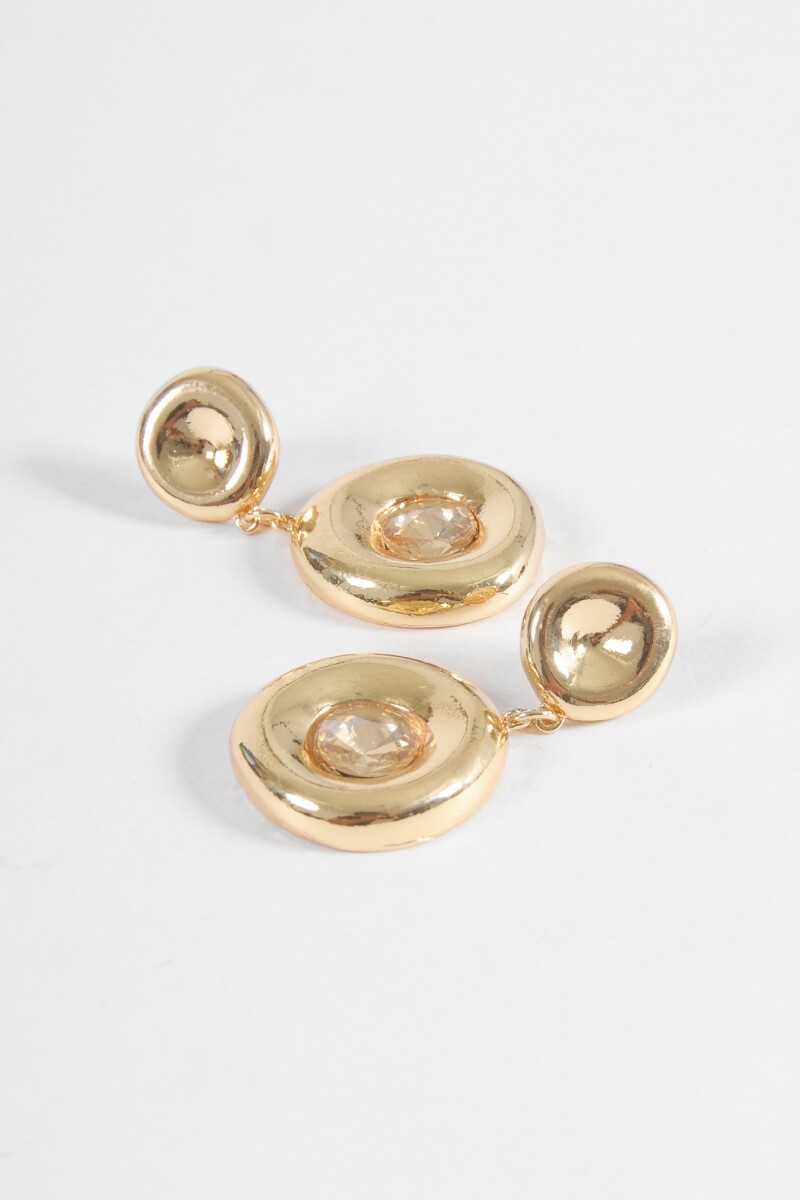 Caravanas brillo dorado