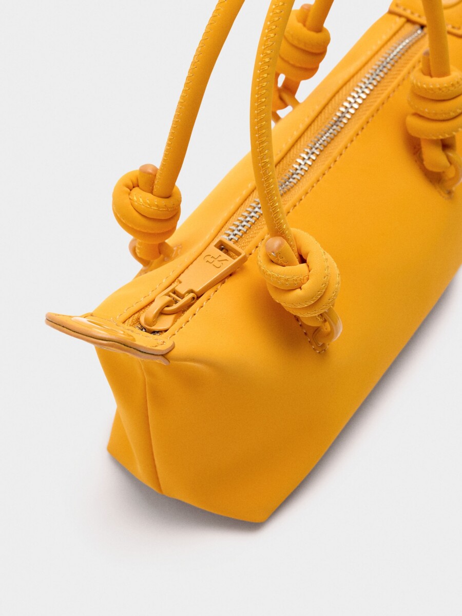 Bolso Tote De Textura Suave Xs naranja