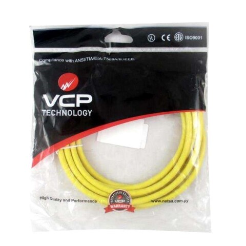 PATCH CORD CAT 6 1MT AMARILLO PATCH CORD CAT 6 1MT AMARILLO