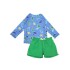 SETREMYSHO Traje De Baño Short + Remera Con Filtro Upf50+ Zoochini - Dino 2t