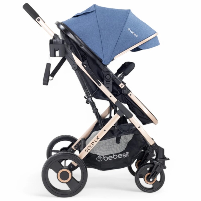 Coche VOX GOLD, Ruedas todo terreno, Asiento 2 en 1 con Moises, Bebesit color Azul Coche VOX GOLD, Ruedas todo terreno, Asiento 2 en 1 con Moises, Bebesit color Azul