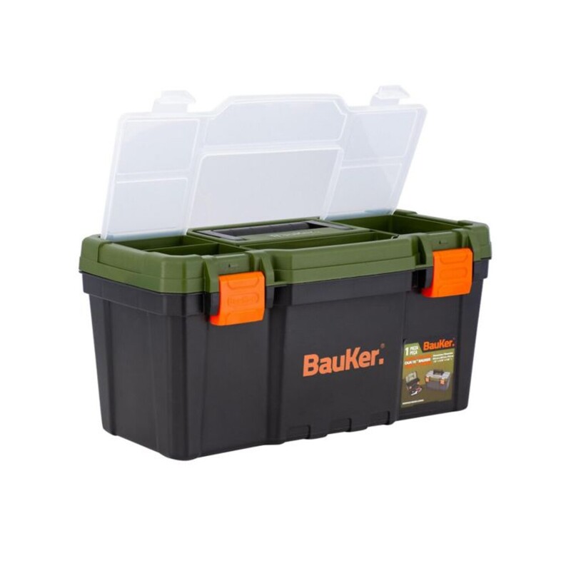 Caja de herramientas plástica Bauker 16" Caja de herramientas plástica Bauker 16"