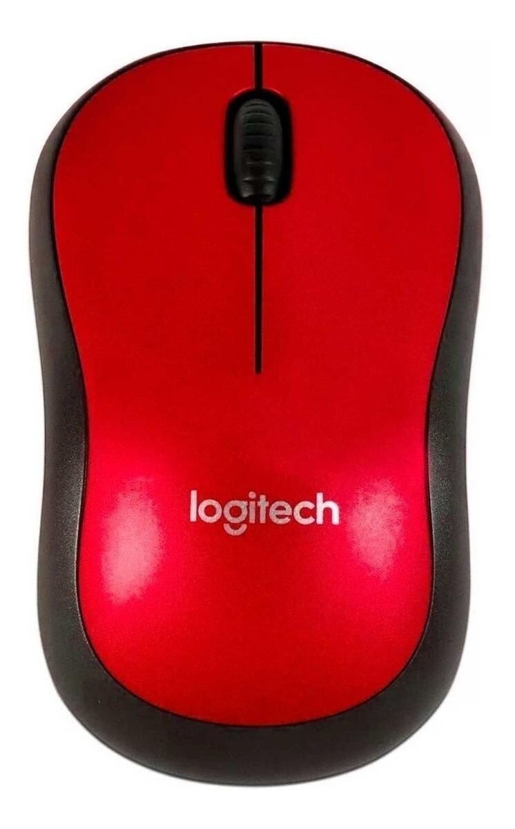 Mouse Inalámbrico Logitech M185 Rojo - 3024 
