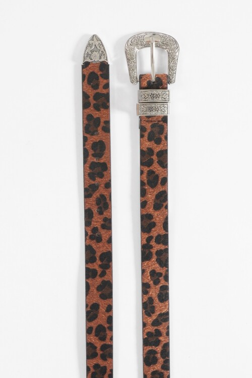 Cinturón textura animal print animal print