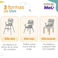 Silla De Bebe 3 En 1 Multiuso Sillita Gris