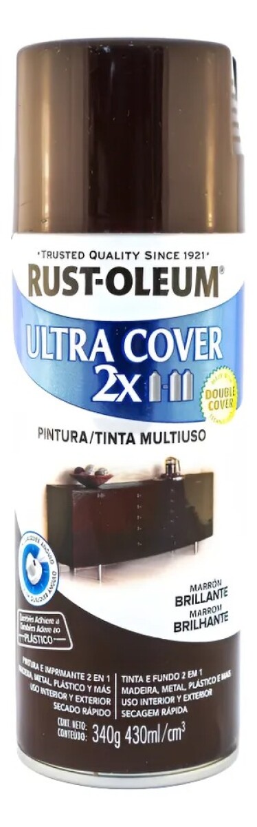 Pintura en Aerosol Marron Brillante Rust-Oleum Ultra Cover 2X Doble Cubrimiento 