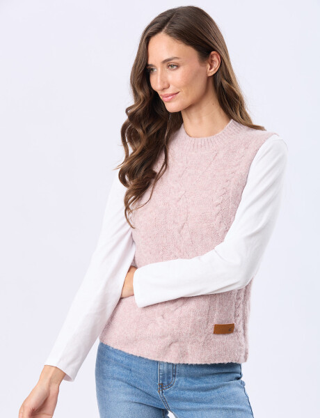CHALECO TEJIDO Rosa