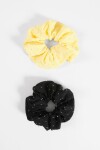 Set de 2 gomitas scrunchies con strass multicolor