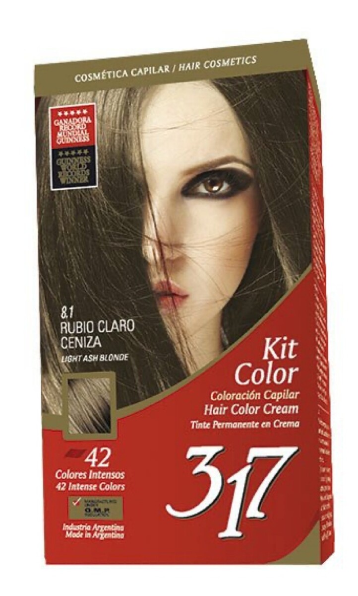 Tinta Kit 317 Varios Colores - Rubio Claro Ceniza 8,1 