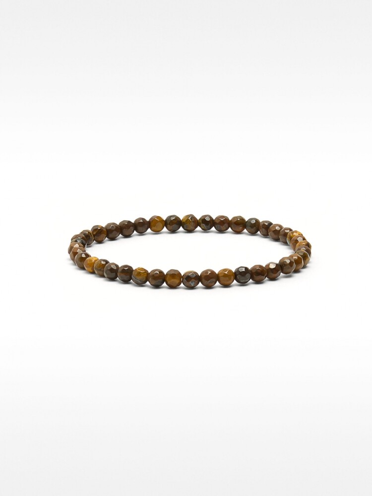 Pulsera Elástica Con Piedras marron