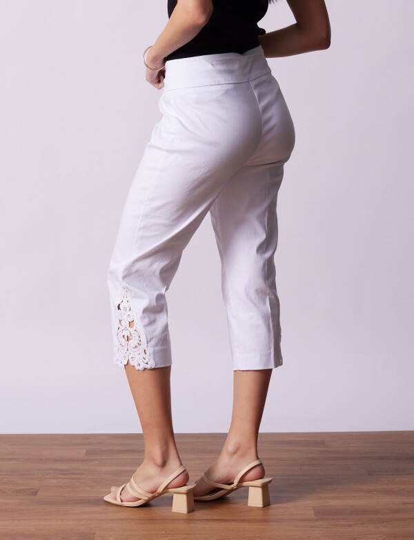 Capri Aplique Crochet BLANCO