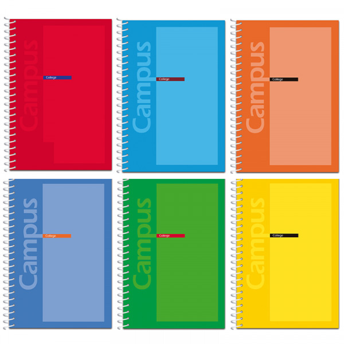 Libreta Con Espiral Rayada 80 Hojas Campus Tapa Flex 