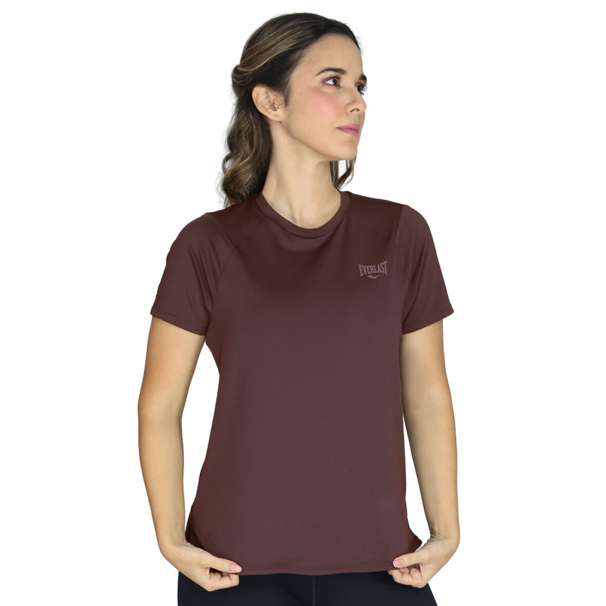 T-SHIRT FEM POLY/SPX EVERLAST MESH WINE W6 - WINE 