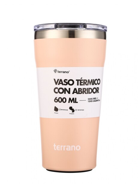 Vaso Acero Inox. 600mL. Rosa