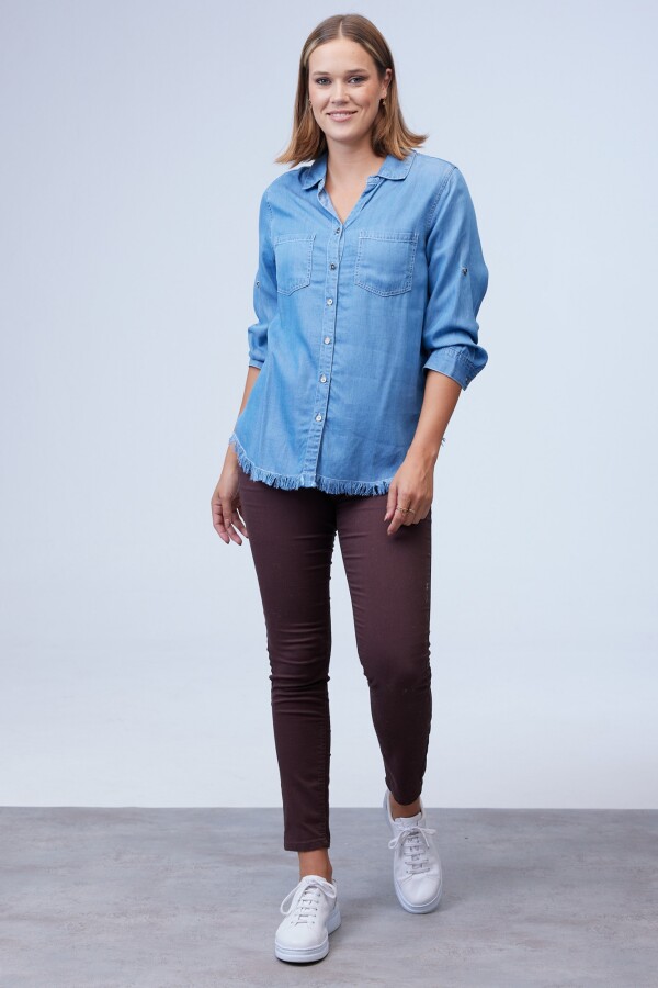 Camisa Tencel Flecos JEAN