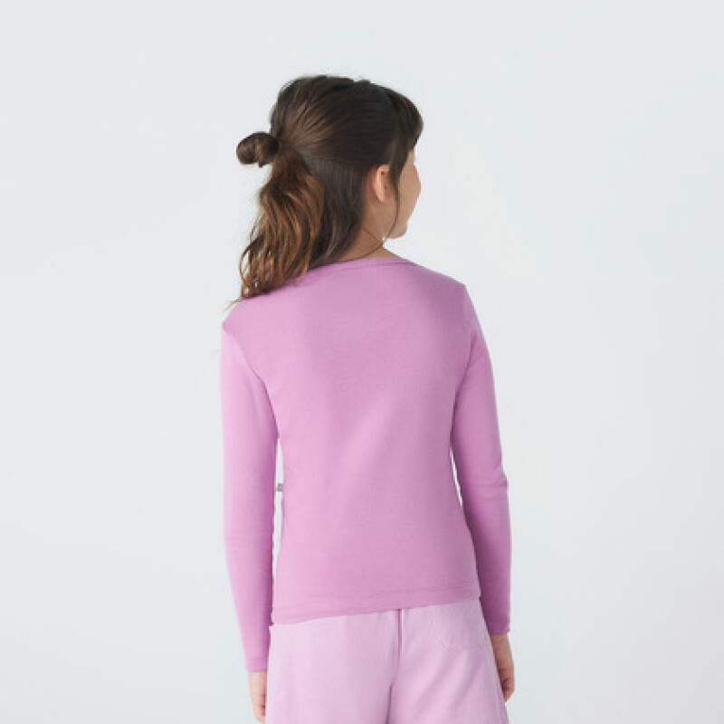 BLUSA ML FEM ROSA OSCURO