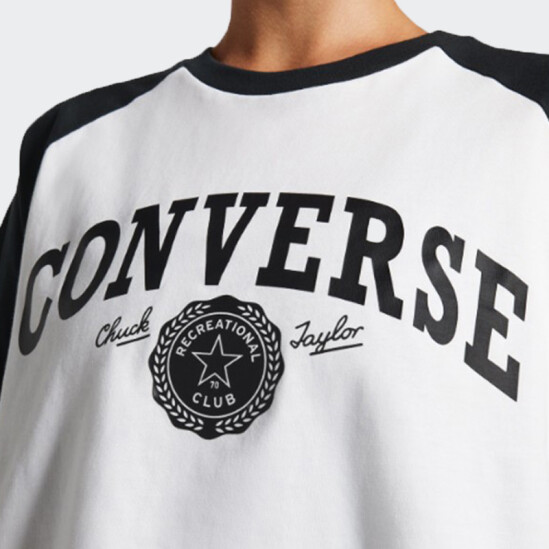 Remera Converse Retro Chuck Cropped Tee Blanco