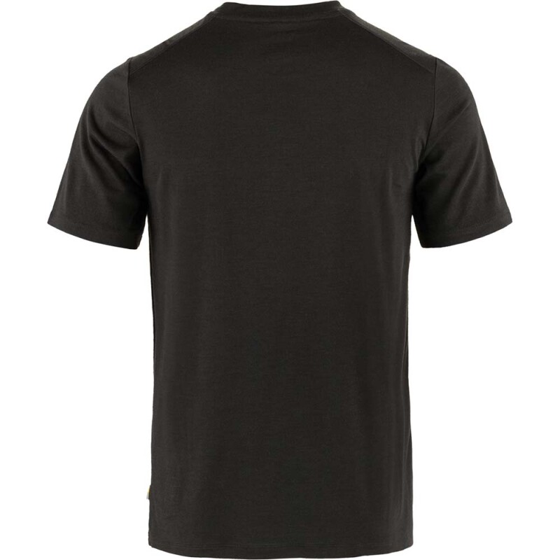 Polo Fjallraven Abisko Wool SS M Hombre Black