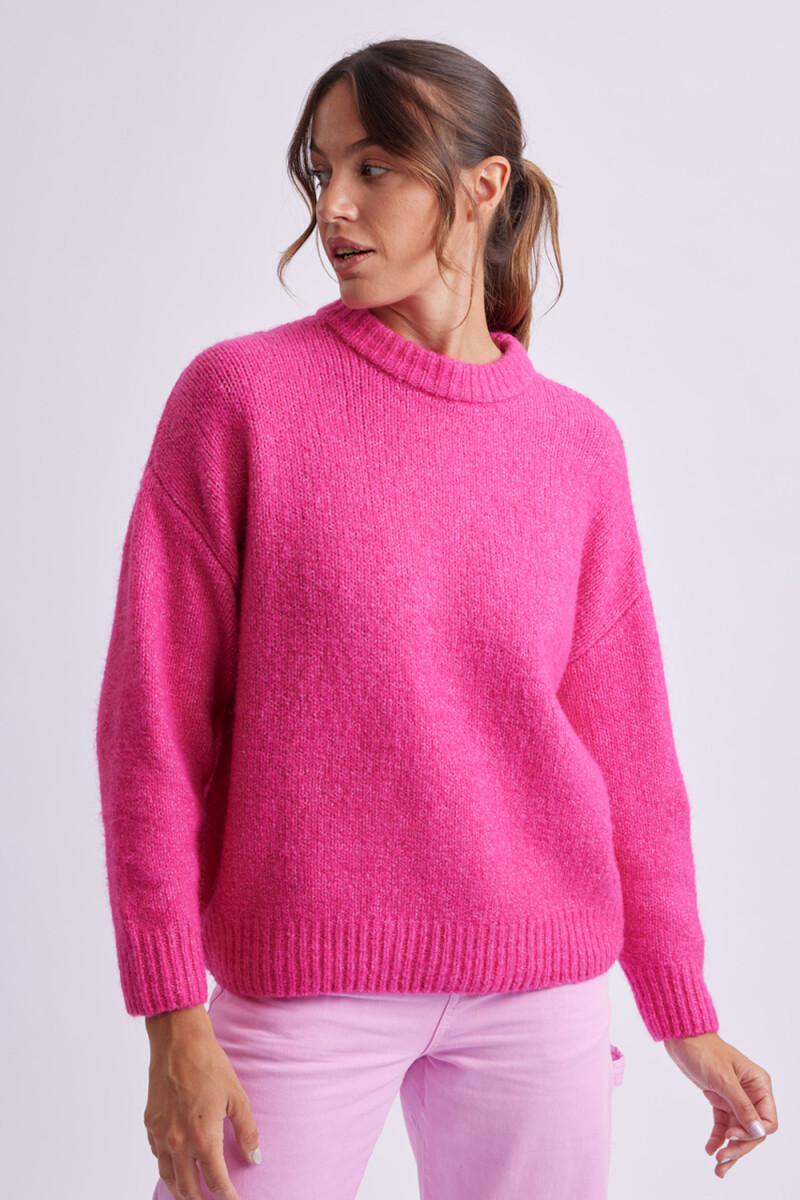 Buzo de punto básico Fucsia
