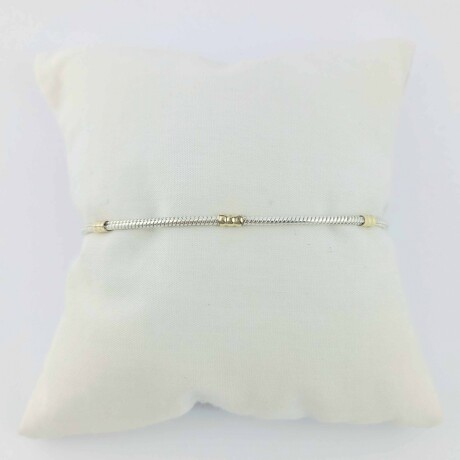 Pulsera de plata 925 con double de oro 18k. Pulsera de plata 925 con double de oro 18k.
