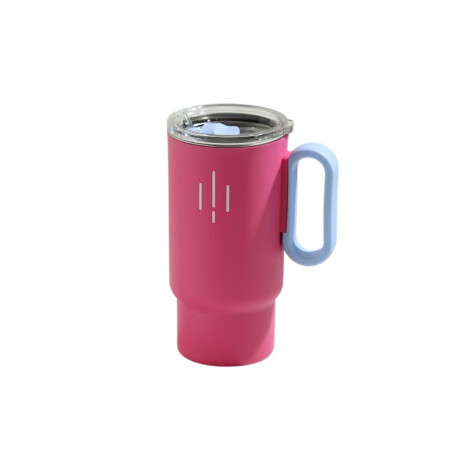 Vaso térmico de acero con tapa y asa - 560ml Fucsia
