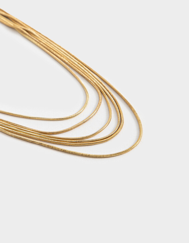 Collares Cortos Premium Silver Cortos - Dorado